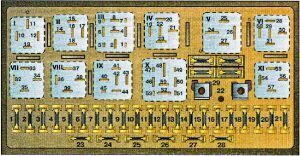 Schéma détaillé des fusibles pour Audi 90 B3 (1986-1991).