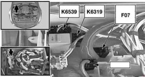Diagramme des fusibles du compartiment moteur pour moteur BMW N52.