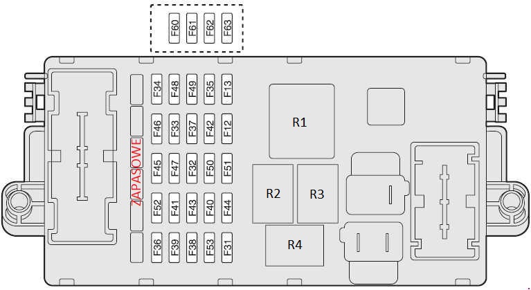 Emplacement et accès aux fusibles du tableau de bord Alfa Romeo 147.
