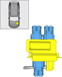Schéma des fusibles du compartiment moteur, non remplaçables.