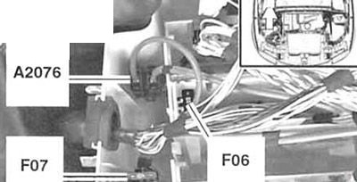 Détail des fusibles du moteur N54 (135i) et de l'électrovanne d'échappement.