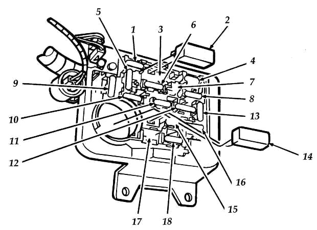 Schéma détaillé de la boîte à fusibles sous le tableau de bord côté conducteur.