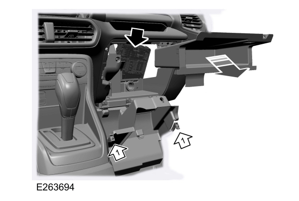 Boîte à fusibles de l'habitacle pour Ford EcoSport fabriqués après le 07.10.2019.