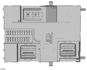 Boîte à fusibles du module de commande de carrosserie du Ford Transit.