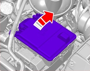 Emplacement de la boîte à fusibles pour moteur 2.0L Ecoblue et PHEV.