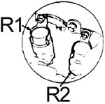 Support de relais situé dans le compartiment moteur des modèles 1990-1993.