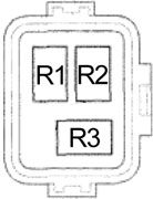 Vue de la boîte à fusibles des relais du compartiment moteur n°2, indiquant le fusible 55.