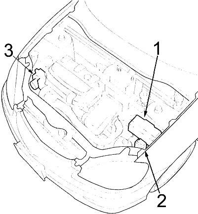 Vue d'ensemble du compartiment moteur de la Honda Insight.