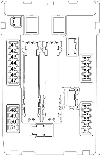 Boîte à fusibles du compartiment moteur n°1, indiquant la prise de courant de la console.