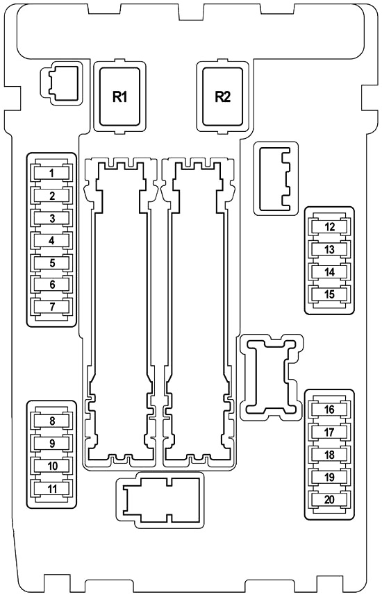 Emplacement des fusibles IPDM E/R dans le compartiment moteur près de la batterie.