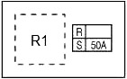 Disposition des fusibles E212 pour moteur VK dans le compartiment moteur.