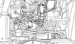 Tableau des fusibles pour les modèles Kubota M126GX et M135GX.