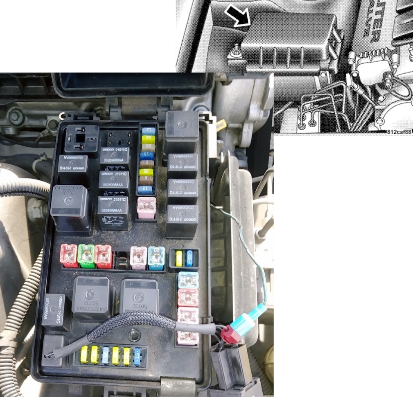 Illustration du Type 1 pour les modèles 2006 et 2007.