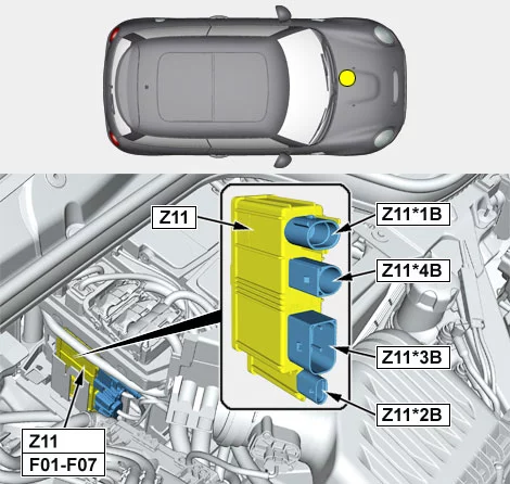 Boîte à fusibles d'alimentation non remplaçable pour moteurs essence 1.2L, 1.5L, 2.0L.