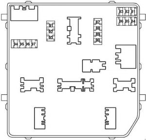 Boîte à fusibles IPDM E/R dans le compartiment moteur du Nissan X-Trail.