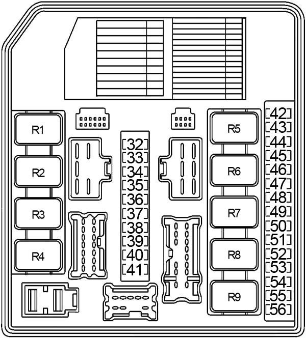 Compartiment moteur du Nissan Xterra, abritant le système de sécurité.