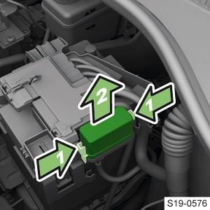 Disposition des fusibles dans le compartiment moteur du modèle 2020.
