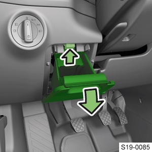 Tableau des fusibles du tableau de bord pour Škoda Kodiaq, modèle 2020.