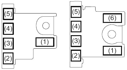 Disposition des fusibles dans le compartiment moteur, avec couvercle retiré.