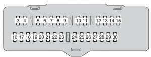 Boîte à fusibles principale pour le système de contrôle électronique du papillon.