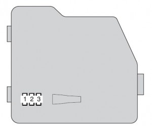 Bloc de fusibles de type A, couvercle arrière, pour Highlander Hybrid 2011-2016.