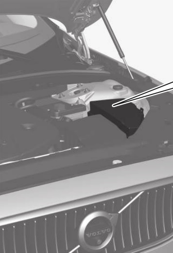 Emplacement des fusibles de l'allume-cigare du compartiment moteur Volvo S60